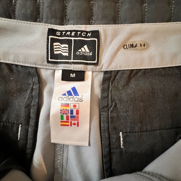 Adidas Shorts Womens Medium Climalite Flat Front Golf Beige Khaki Chino Bermuda - Picture 3 of 12